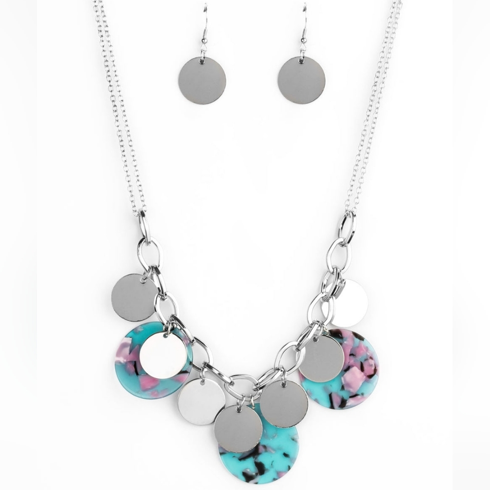 NWT Confetti Confection Blue Necklace